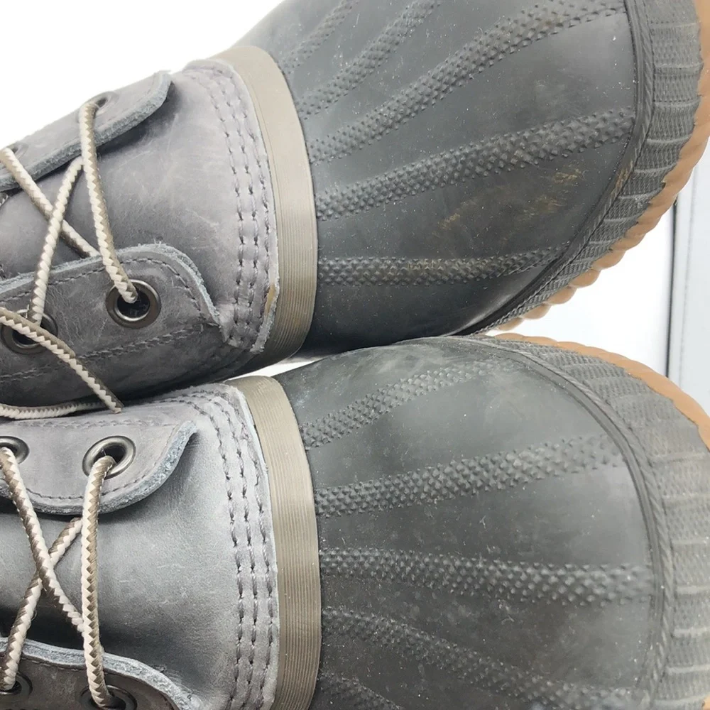 SOREL Cheyanne II Duck Boots Men’s 8 Gray Waterproof Lace Up NM2575-052